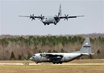 Plane in the Sky and on the Ground
